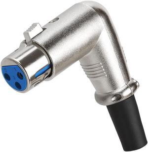 Cmple - 3Pin XLR Female Right Angle Microphone Connector