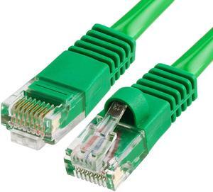 Cmple Cat5e Network Ethernet Cable - Computer LAN Cable 1Gbps - 350 MHz, Gold Plated RJ45 Connectors - 15 Feet Green