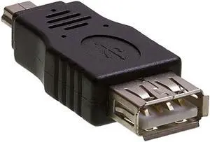 Cmple - USB 2.0 A Female to Mini B 5-Pin Male Adapter
