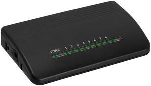 Cmple 8-Port 10/100 Mbps Fast Ethernet Network Switch RJ45 Ethernet Hub, Plug-and-Play, Fanless Quiet Design (1251-N)