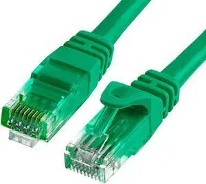 Cmple Cat6 Ethernet Cable 10Gbps - Computer Networking Cord with Gold-Plated RJ45 Connectors, 550MHz Cat6 Network Ethernet LAN Cable Supports Cat6, Cat5e, Cat5 Standards - 25 Feet Green