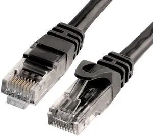 Cmple Cat6 Ethernet Cable 10Gbps - Computer Networking Cord with Gold-Plated RJ45 Connectors, 550MHz Cat6 Network Ethernet LAN Cable Supports Cat6, Cat5e, Cat5 Standards - 10 Feet Black