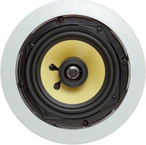Cmple - 5.25" Surround Sound 2-Way In-Wall/In-Ceiling Kevlar Speakers (Pair) - Round