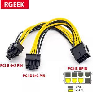 PCI-E 8 Pin to Dual 8(6 2) Pin PCI Express PCIE 8 Pin to Dual 8Pin VGA Graphic Video Card Adapter Power Splitter Cable