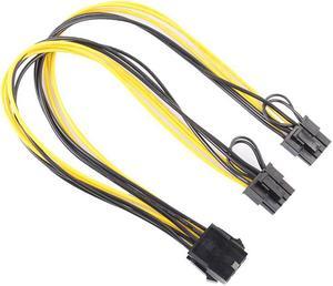 PCI-E 6 Pin to Dual 8(6+2) Pin Graphic Video Card GPU Supply Splitter Adapter Power Cable 20cm