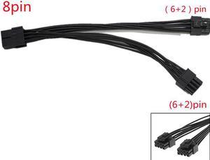 1 PCS PCI-Express PCIE 8 Pin to Dual 8 (6+2) Pin VGA Graphic Video Card GPU Adapter Power Supply Splitter Cable 20cm