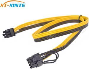 PCIe 6Pin to 6+2 Pin Power Supply Cable 8 pin to 6 Pin PCI Express Graphics Card Power Cable Male to Male Port