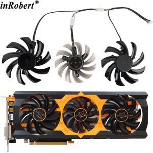 3Pcs/Lot New 75MM 85MM FD7010H12S Cooling Fan Replacement For Sapphire Radeon Toxic R9 270X 280X Graphics Video Card Cooer Fans
