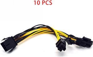 10Pcs 8 Pin to Dual 8(6+2)Pin PCI Express Power Cable 20cm Motherboard Graphics Card PCI-E GPU For Power Supply Cable Splitter