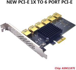 PCI Express Multiplier PCIE 1 To 6 USB3.0 Riser Card For PCI Express X16 Riser Graphic Card ETH Bitcoin Miner Mining Add On Card