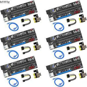 6PCS PCIE Riser for Video Card for Mining VER15X Riser PCI Express X16 Temperature LED for Graphic Card GPU Bitcoin Miner Mining 6PCS PCIE Riser for Video Card for Mining VER15X Riser PCI Express X16 Temperature LED for Graphic Card GPU Bitcoin Miner Mining