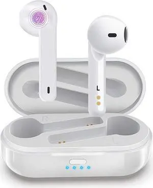 Wireless Earphones, Bluetooth In Ear Headphones Soicear Wireless Bluetooth 5.0 Earbuds Wireless Headphones With Mic/Touch Control/Charging Case eokCXOY