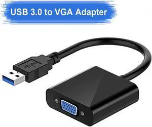 USB to VGA Adapter, USB 3.0/2.0 to VGA Adapter 1080P HD Multi-Display Video Converter, Compatible with Windows 7/8 / 8.1/10 for Computer, Desktop, Laptop, PC, Monitor, Projector,HDTV