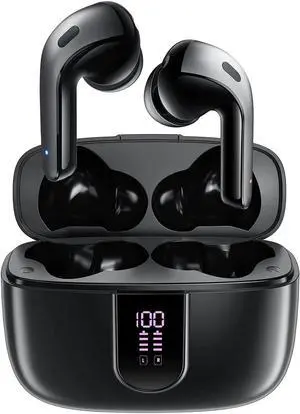 Ture Wireless Earbuds  Bluetooth Headphones with Microphone and Touch Control  Ultra-Light and Ergonomic Wireless Bluetooth Earbuds  40 Hours Playtime  IPX5 Waterproof Wireless Earphones