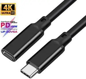 USB C Extension Cable - Type C Extender Male to Female USB 3.2 Gen 2 10Gbps 100W Thunderbolt 3 Compatible with MacBook Pro iPad Pro Nintendo Switch DJI Mavic Dell XPS Surface Go Hub
