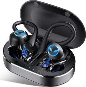 Ture Wireless Earbuds, Bluetooth 5.1 Sport Headphones with CVC 8.0 Noise Reduction, Deep Stereo Bass, Touch Control, TWS Earphones IP7 Waterproof Bluetooth Headset for Running, Workout, Gym