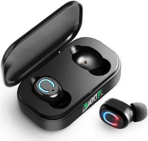 Bluetooth 5.0 True Wireless Earbuds with Charging Case for iPhone Android, 28H Playtime, IPX5 Waterproof, TWS Stereo Headphones with mic, in-Ear Earphones Headset with LED Display