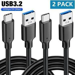 USB 3.2 to USB C Cable 3.3ft / 1M, [10Gbps] USB 3.2 to Type C USB C 3.1 Cable, USB A to Type C USB 3.2 Data Transfer Cable PD 60W 3A Quick Charge 3.0 Charge Cord for External SSD USB-C devices..