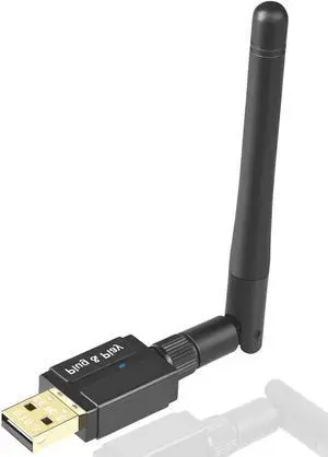 Long Range 328FT / 100M USB Bluetooth Adapter for PC Laptop Desktop, Bluetooth 5.3 Dongle Receiver, Wireless Audio Adapter, Support Windows10/8.1, Compatible with Mouse Keyboard Headphones Printers