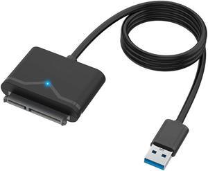 USB3.0 to SATA 3 Hard Drive Cable Adapter, SATA III to USB 3.0 USB A 5Gbps Adapter Cable, External Hard Drive Connector Converter to USB for 2.5 inch 3.5 inch HDD SSD Data - Not Include Power Adapter