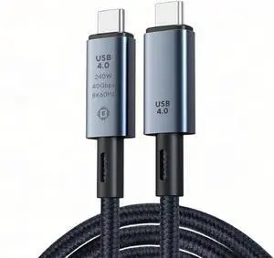 40Gbps Thunderbolt 4 USB4 Cable 1.5ft, USB C Thunderbolt 4 Cable with 8K Video and 240W Charging, USB 4 Thunderbolt Cable Compatible with USB4, Thunderbolt 3 Cable Hub Docking Steam Deck