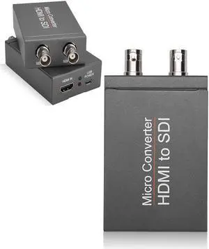 HDMI to SDI, HDMI to SDI Converter Two SDI Output Audio Embedder Support HDMI 1.3, 3G/ HD-SDI Auto Format Detection Extender for Camera CCTV