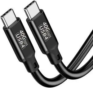 USB 4 Cable 1.6 ft, Supports 8K HD Display, 40 Gbps Data Transfer, 240W Charging USB C to USB C Cable,Thunderbolt 4, for Type-C Laptop, Hub, Docking, and More