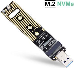M.2 NVME USB 3.1 Adapter M-Key M.2 NGFF NVME to USB Card High Performance 10 Gbps USB 3.1 Gen 2 Bridge Chip Support 2230 2242 2260 2280 Size SSD