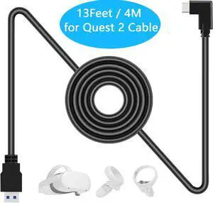USB 3.0 USB A to USB C VR Link Cable 13ft/4M Compatible for Oculus Quest, Oculus Quest 2 and PC Gaming 5Gbps USB 3.2 Gen1 3A USB C to USB A High Speed Data Transfer & Fast Charging VR Oculus Link