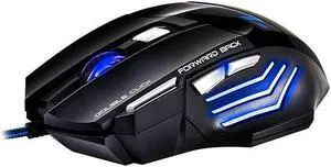 Gaming Mouse, X7 Professional Wired Gaming Mouse 7 Button 2400 DPI LED Optical USB Computer Mouse Gamer Mice 8iop