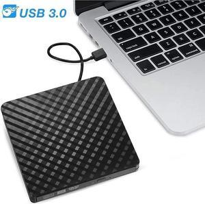 External DVD Drive, Superspeed CD DVD Drive USB 3.0 Portable Reader Player,Ultra-Slim DVD/RW CD/RW DVD Drive Internal Hi-Fi Burner for Mac OS, PC Laptop, Windows XP/7/8/10/Vista/Linux (Black.)