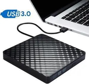 External CD Drive, USB 3.0 Slim External CD DVD ROM Drive Writer Reader Burner, DORISO 100% New Core High Speed Data Transfer External DVD Drive for Laptop Mac PC Mac OS X Notebook Vista Windows7/8/10