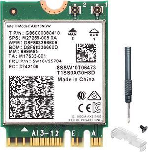 Tri-Band AX210 Wifi Card Wi-Fi 6E AX210NGW NGFF M.2 2230 160MHz 2x2 MU-MIMO AX3000 Wireless 802.11ax Wi-Fi Bluetooth Network Adapter for PC Windows 10/11(64bit) Only