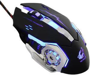 Gaming Mouse 4000DPI 6 Buttons RGB Backlit USB Wired Optical Gamer