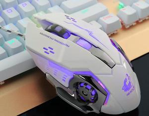 Wired Gaming Mouse, 4000 DPI Metal Base Gaming Mouse Mice for PC Laptop Cuomputer Macbook Gamer White