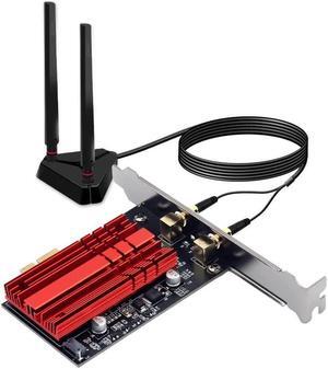 AXE5400 WiFi 6E PCIe WiFi Card Bluetooth 5.2 AX210 WiFi 6e Card Tri-band 2.4G/5G/6G Network Card 802.11ax 3000Mbps WiFi Adapter with MU-MIMO OFDMA Heat Sink WPA3 for Windows 11,10