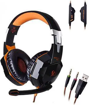 Professional Stereo Bass Game Headphone with Mic and LED Light, Gaming Headset Wired Earphone Noise Canceling for PC Computer