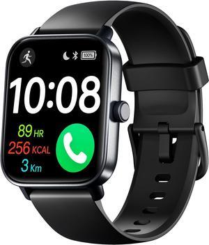 Smart Watch HD Large Display, Smart Watches for Women Men with Clear Bluetooth Calls, 24/7 Health Monitoring, Fitness Tracking, Waterproof Fitness Tracker Watch for Android iOS (Black)