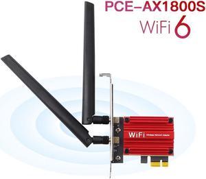 WiFi 6 PCIe Wireless Wifi Card 1800Mbps 802.11 ax/ac Wi-Fi 6 Network Wlan wifi 6 MT7921K 2.4Ghz/5Ghz Bluetooth 5.2 OFDMA MU-MIMO AX1800 for Desktop Windows 10/11 64-bit