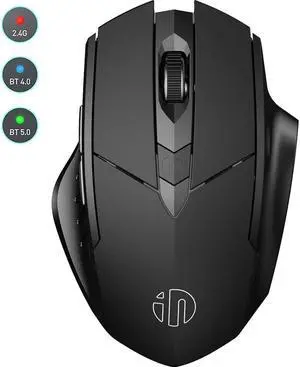 Bluetooth Wireless Mouse, Silent Rechargeable Bluetooth + 2.4G Wireless Mouse (Tri-Mode: BT 5.0/4.0+2.4G), Ergonomic Portable Mouse Bluetooth for Laptop PC Computer, MacOS, Android, Windows 8iop