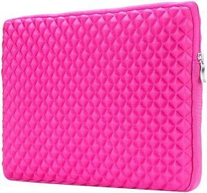 Diamond Foam Splash & Shock Resistant Neoprene Travel Bag for 11 - 12.5 Inch Ultrabook,Laptops,tablet PC, Macbook, Chromebook (Pink)