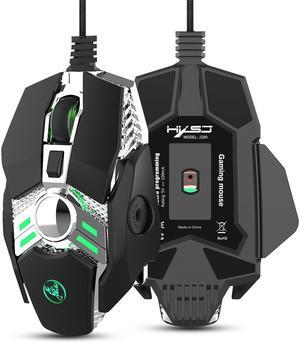 Wired Gaming Mouse 6400DPI 7Key Macro Definition Programmable Wired Mouse Gamer Mice Breathing light for Computer Laptop PC PUBG