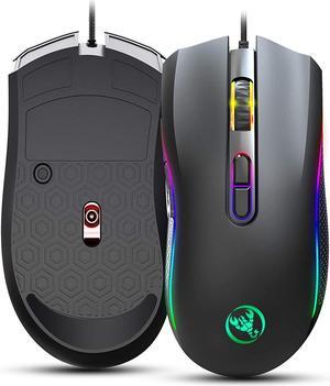 Gaming Mouse Wired,7200 DPI Adjustable, 7 Programmable Buttons, 6 Kinds of RGB Backlit Gaming Mouse, Lightweight Mouse for Laptop PC Gamer Computer Desktop
