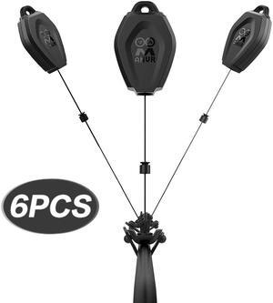 VR Cable Management, 6 Packs Retractable Ceiling Pulley System for Oculus Quest/Quest 2/Rift/Rift S/Valve Index/HTC Vive/Vive Pro/HP Reverb G2/PSVR Link Cable (6PCS/Pack, Black)