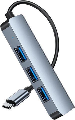4-in-1 USB-C Hub Aluminum USB Type C to USB Adapter with USB 3.0/2.0 Ports (Ultra-Slim),Suitable for MacBook Pro, Chromebook, XPS, Laptop, PC, Surface Pro, Mobile HDD and More