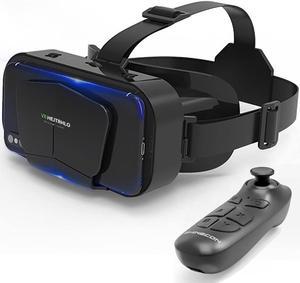 VR Headset, Virtual Reality Headset, VR 3D Glasses VR Set 3D Virtual Reality Goggles, Adjustable VR Glasses Support 7.2 Inches [with Controller]