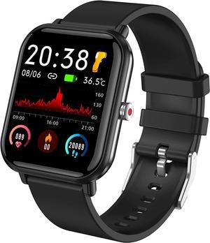 Smart Watch, Fitness Tracker with 24 Sports Modes, 5ATM Swimming Waterproof, Blood Oxygen Heart Rate Sleep Monitor Step Calorie Counter, 1.7" Touchscreen Smartwatch Fitness Watch for Android IOS Phone