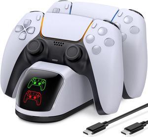PS5 Controller Charger Dual Fast Type C Charging Cable For Sony Playstation 5 Game Joystick For PS5 Accessories, White