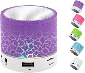 Portable Wireless Bluetooth Speaker,Hica Mini Wireless Hands Free Crackle Bluetooth Speaker Support Music FM Radio TF Card USB Flash Drive Built-in Microphone with LED lights for Phone,MP3