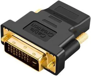 DVI to HDMI Adapter, Bi-Directional DVI Male to HDMI Female Converter, Support 1080P, 3D for PS5,PS4,TV Box,Blu-ray,Projector,HDTV